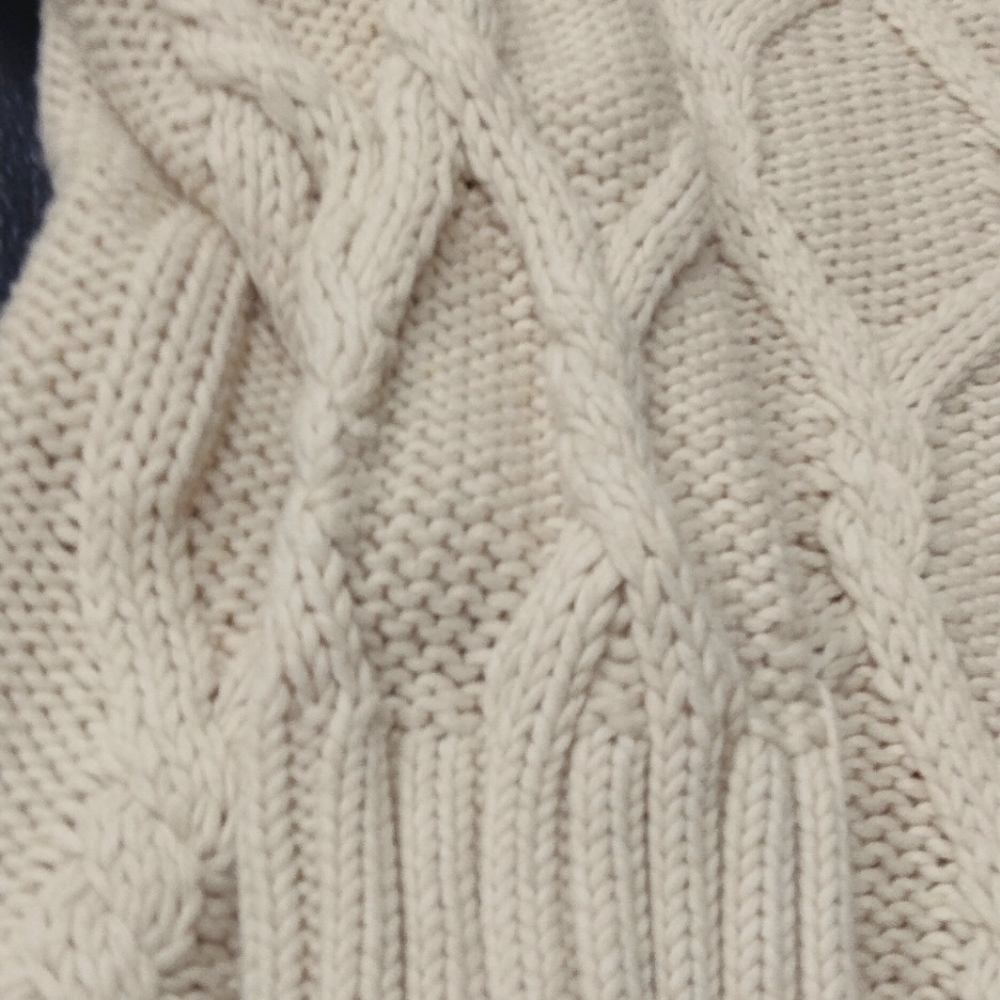 Vineyard Vines Chunky Cable Knit Sweater Size Medium Classic Fisherman Minimalis - Picture 3 of 6